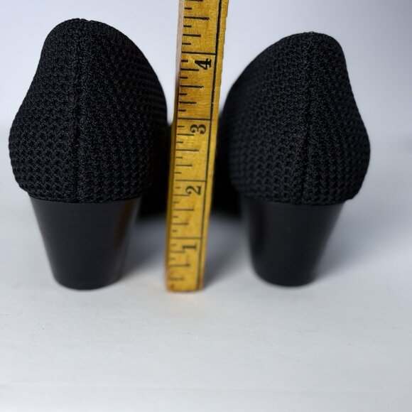 Eileen Fisher Lily D' Orsay Pumps Black Stretch Fabric Slip On Heel Shoes Sz 6.5 - Picture 5 of 10